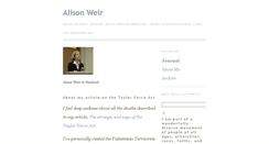 Desktop Screenshot of alisonweir.org
